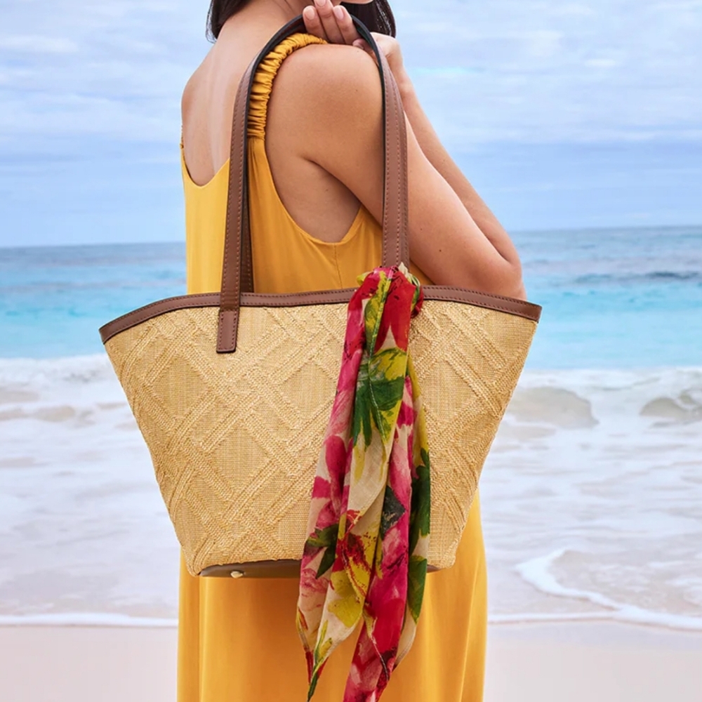 Patricia Nash Woven Marconia Naturale Tote - Picture 9 of 10